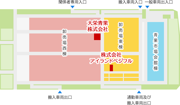 アイランドシティ新青果市場場内図